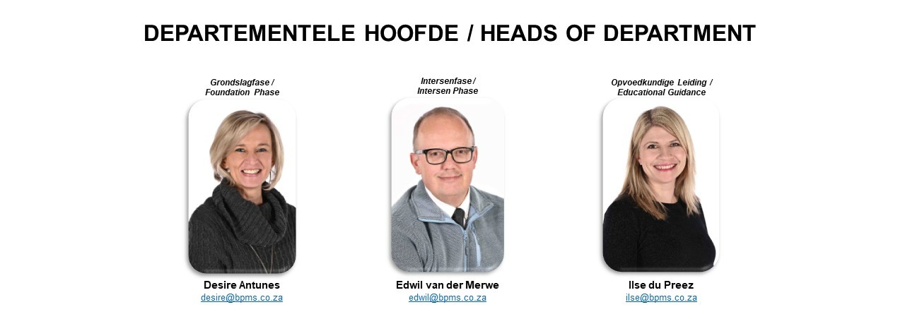 Departementele Hoofde